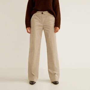 Mango Corduroy Straight Pants